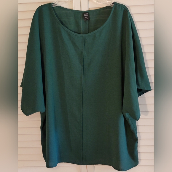 Emery Rose Tops - Emery Rose Elegant Green Blouse